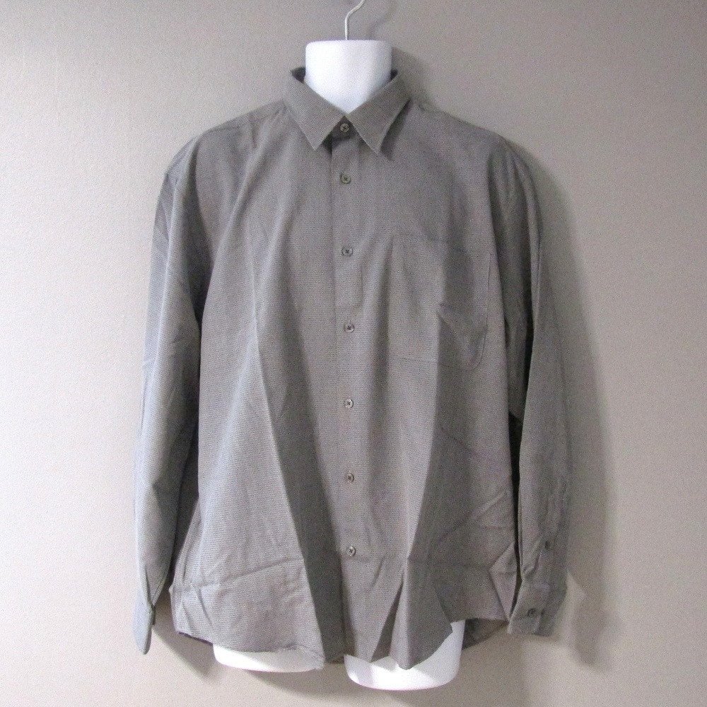 NEW Natural Issue Gray Micro Check Shirt Size L